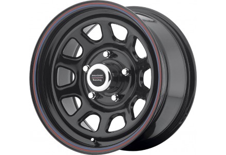 American Racing AR767 Gloss Black Steel With Red and Blue Stripe Wheel 16" x 7" | Toyota Tacoma 2016-2023