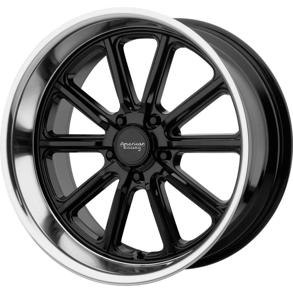 American Racing Vintage VN507 RODDER Gloss Black Diamond Cut Lip Wheel (17