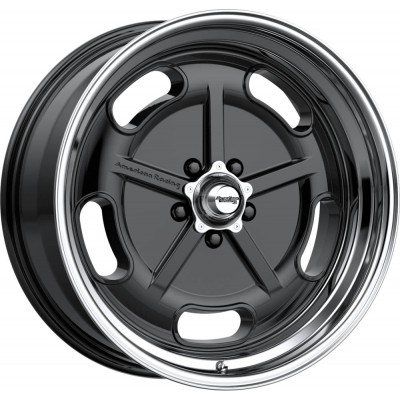 American Racing Vintage VN511 SALT FLAT Gloss Black Diamond Cut Lip Wheel (17