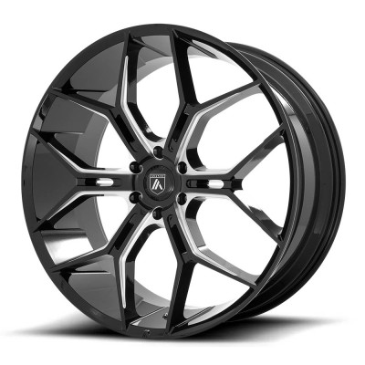 Asanti Black ABL-38 MONARCH TRUCK Gloss Black Milled Wheel (22