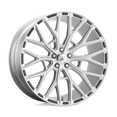 Asanti Black ABL21 LEO Brushed Silver Wheel (22" x 9", +32 Offset, 5X112 Bolt Pattern, 72.6 mm Hub) vzn118373