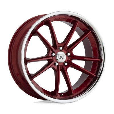 Asanti Black ABL23 SIGMA Candy Red W/ Chrome Lip Wheel (20" x 10.5", +38 Offset, 5X114.3 Bolt Pattern, 72.6 mm Hub) vzn118385