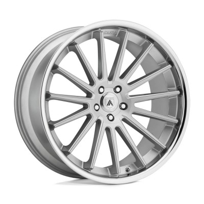 Asanti Black ABL24 BETA Brushed Silver W/ Chrome Lip Wheel (20" x 10.5", +38 Offset, 5X120 Bolt Pattern, 74.1 mm Hub) vzn118400