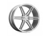 Asanti Black ABL25 ALPHA 6 Brushed Silver Wheel (20" x 9", +30 Offset, 6X139.7 Bolt Pattern, 100.5 mm Hub) vzn118405