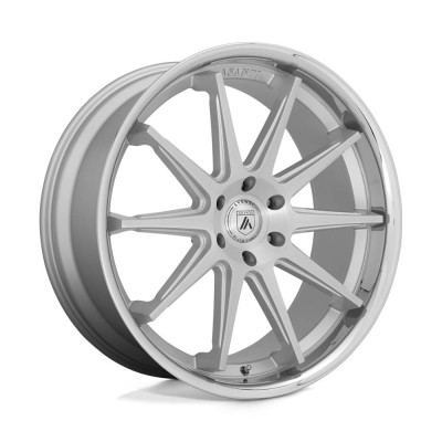 Asanti Black ABL29 EMPEROR Brushed Silver W/ Chrome Lip Wheel (22" x 10", +15 Offset, 6X139.7 Bolt Pattern, 106.25 mm Hub) vzn118437