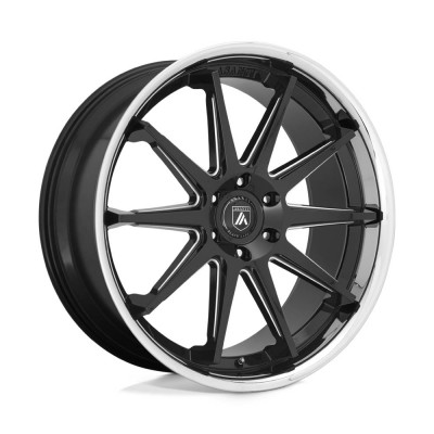 Asanti Black ABL29 EMPEROR Gloss Black Milled W/ Chrome Lip Wheel (22" x 10", +15 Offset, 6X139.7 Bolt Pattern, 106.25 mm Hub) vzn118436