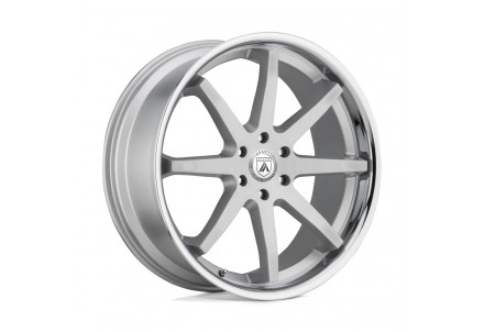 Asanti Black ABL32 KAISER Brushed Silver W/ Chrome Lip Wheel 22" x 9.5" | Chevrolet Silverado 1500 2019-2022