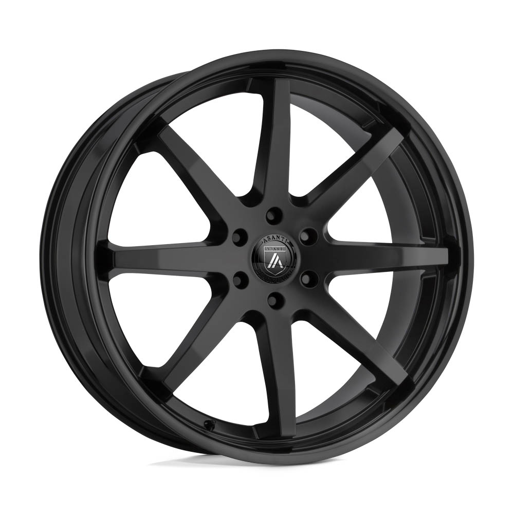 Asanti Black ABL32 KAISER Satin Black W/ Gloss Black Lip Wheel (24" x 10", +30 Offset, 6X139.7 Bolt Pattern, 100.5 mm Hub) vzn118466