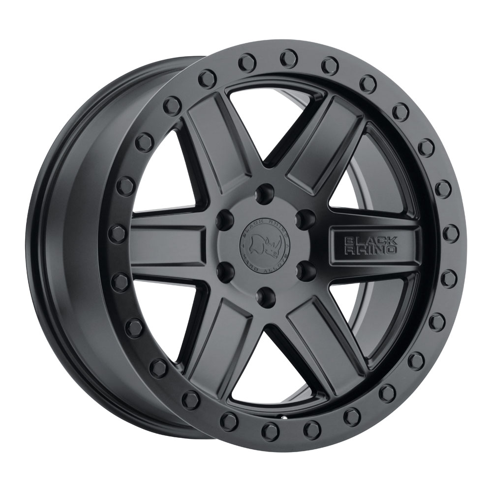 Black Rhino Attica Matte Black With Black Ring Wheel (17