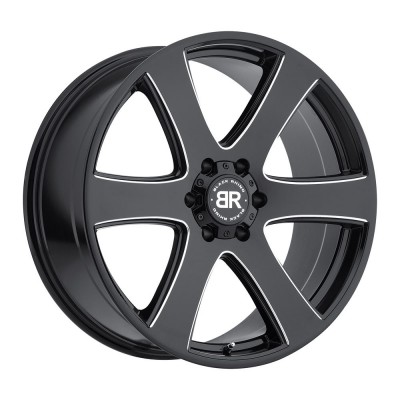 Black Rhino Haka Gloss Black With Milled Spokes Wheel 20" x 8.5" | Ford Ranger 2019-2023
