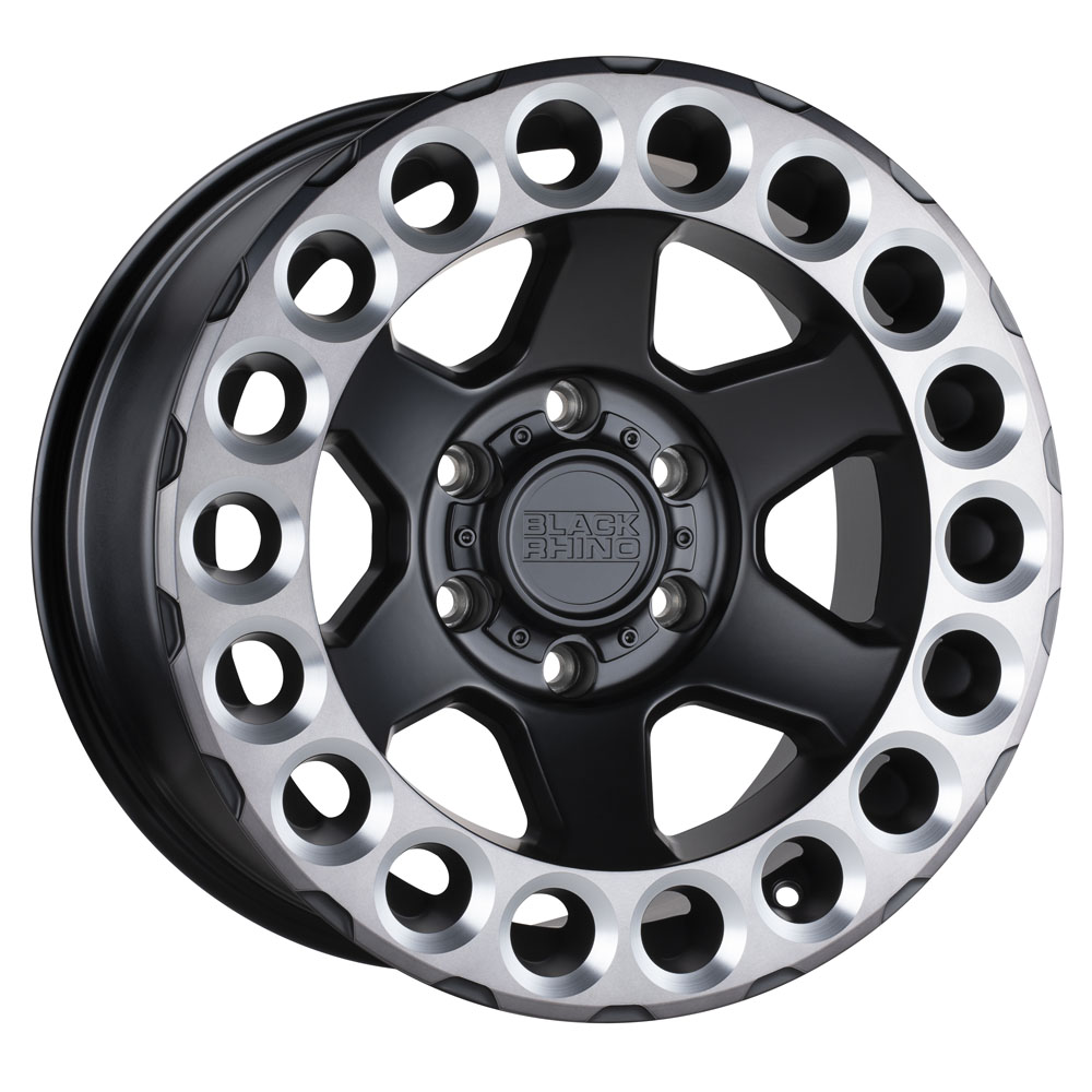 Black Rhino Odessa Matte Black With Machined Tint Lip And Milled Rings Wheel (20