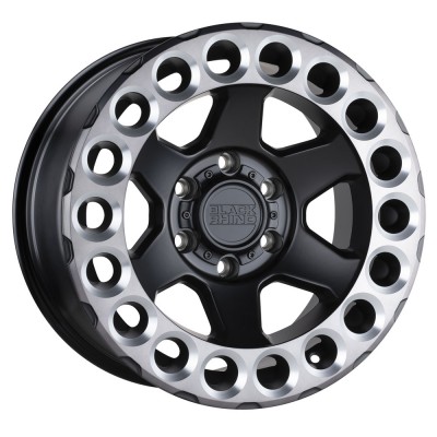 Black Rhino Odessa Matte Black With Machined Tint Lip And Milled Rings Wheel (18