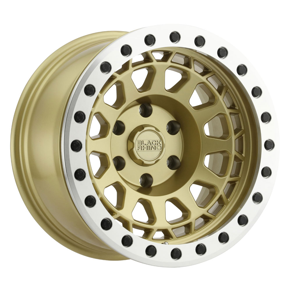 Black Rhino Primm Beadlock Matte Gold With Machined Ring Wheel (17