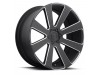 DUB S187 8-BALL MATTE BLACK MILLED Wheel (24