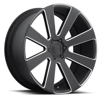 DUB S187 8-BALL MATTE BLACK MILLED Wheel (24