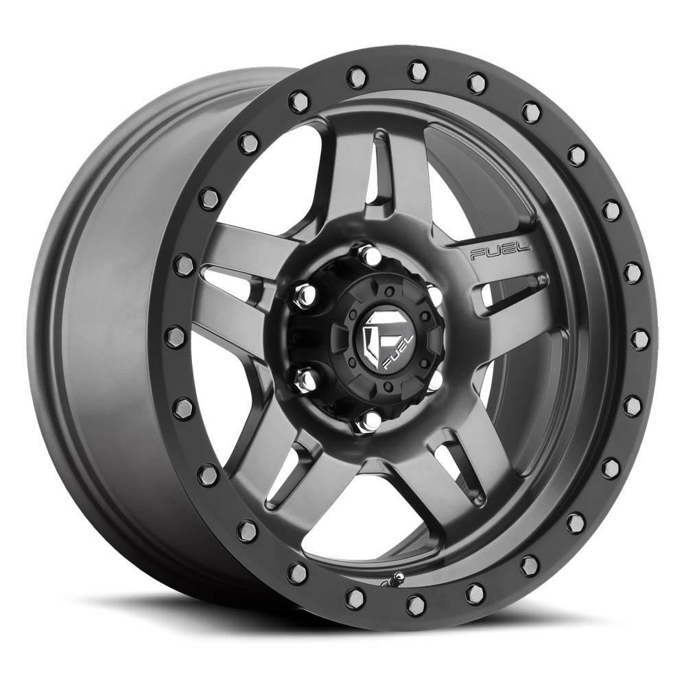 Fuel 1PC D558 Anza Matte Gun Metal Black Bead Ring Wheel (16