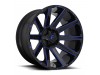 Fuel 1PC D644 Contra Gloss Black Blue Tinted Clear Wheel (20