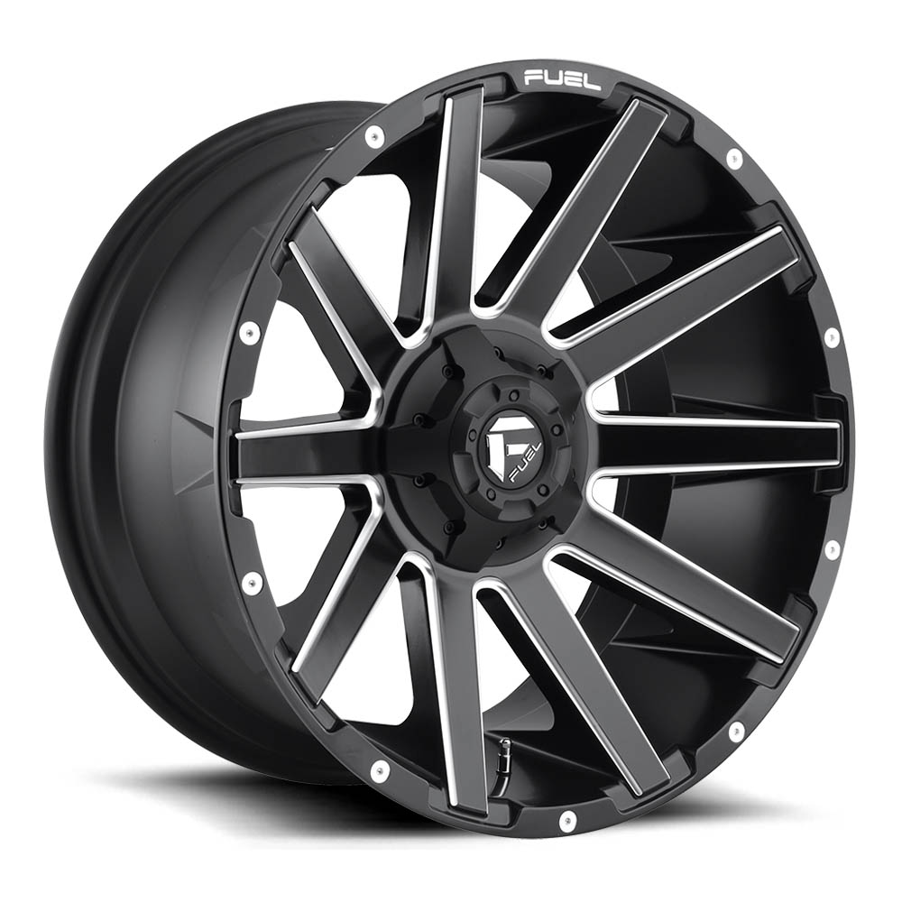 Fuel 1PC D616 Contra Matte Black Milled Wheel 20" x 9" | Chevrolet Silverado 1500 2019-2022