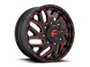 Fuel 1PC D656 Triton Gloss Black Red Tinted Clear Wheel (20