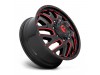 Fuel 1PC D656 Triton Gloss Black Red Tinted Clear Wheel (20