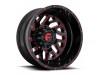 Fuel 1PC D656 Triton Gloss Black Red Tinted Clear Wheel (20