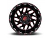 Fuel 1PC D656 Triton Gloss Black Red Tinted Clear Wheel (20