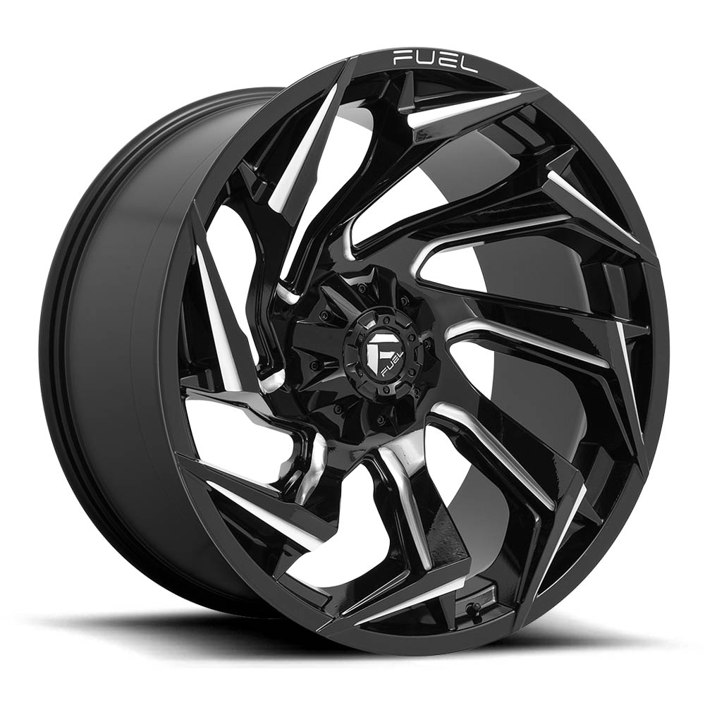 Fuel 1PC D753 REACTION Gloss Black Milled Wheel 20" x 9" | Chevrolet Silverado 1500 2019-2022