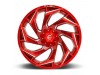 Fuel 1PC D754 REACTION Candy Red Milled Wheel (24