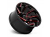 Fuel 1PC D755 REACTION Gloss Black Milled With Red Tint Wheel (24