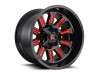 Fuel 1PC D621 Hardline Gloss Black Red Tinted Clear Wheel (20