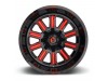 Fuel 1PC D621 Hardline Gloss Black Red Tinted Clear Wheel (18