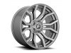 Fuel 1PC D713 RAGE PLATINUM BRUSHED GUN METAL TINTED CLEAR Wheel (24