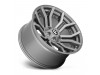 Fuel 1PC D713 RAGE PLATINUM BRUSHED GUN METAL TINTED CLEAR Wheel (22