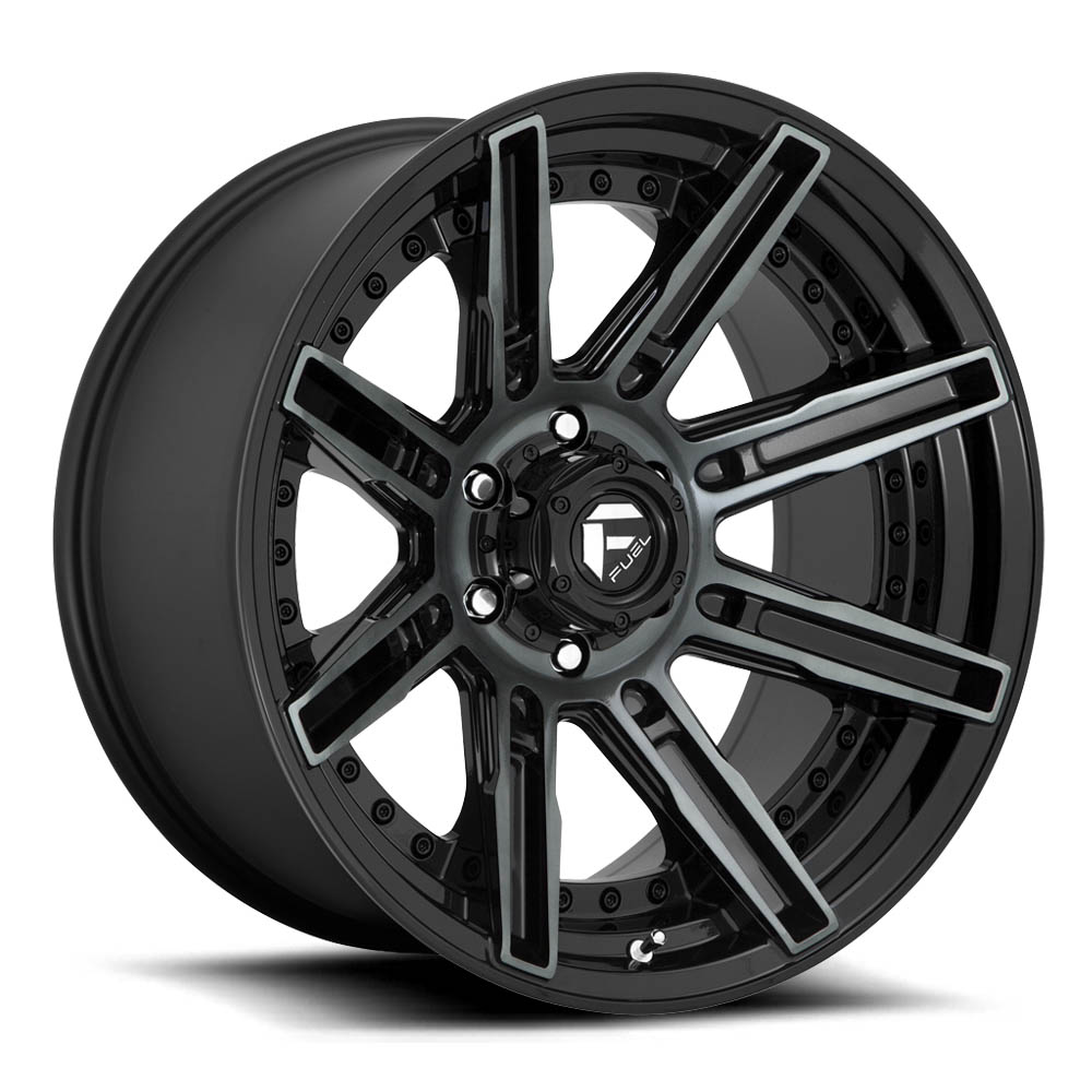 Fuel 1PC D708 Rogue Gloss Machined Double Dark Tint Wheel (20