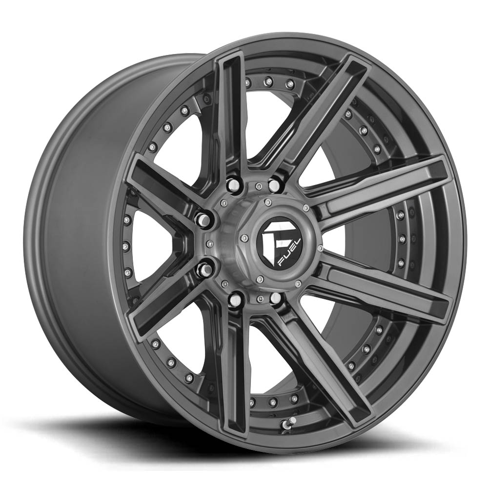 Fuel 1PC D710 Rogue Platinum Brushed Gun Metal Tinted Clear Wheel (20