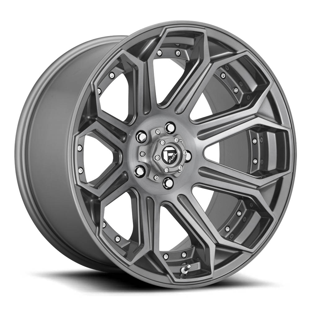 Fuel 1PC D705 Siege Brushed Gun Metal Tinted Clear Wheel (24