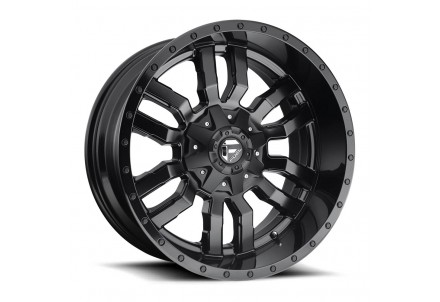 Fuel 1PC D596 Sledge Matte Black Gloss Black Lip Wheel 18" x 8" | Jeep Wrangler 2018-2023