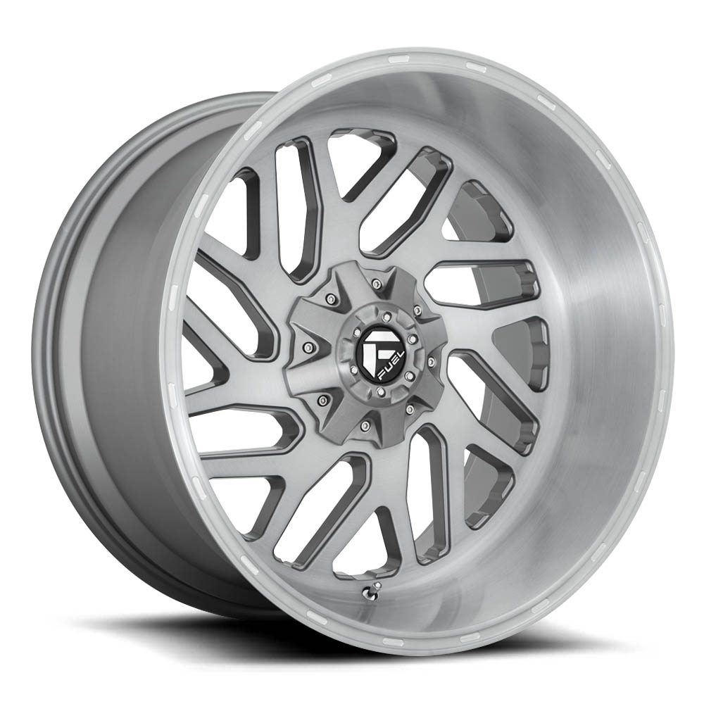 Fuel 1PC D715 TRITON PLATINUM BRUSHED GUN METAL TINTED CLEAR Wheel (24