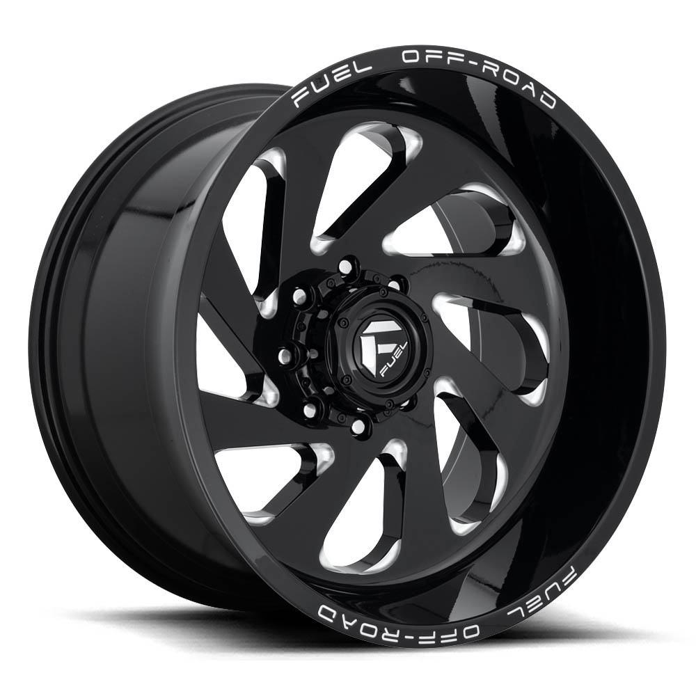 Fuel 1PC D637 Vortex Gloss Black Milled Wheel (20