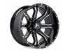 Hartes Metal Strike Black Machined Face Milled Dimple Wheel (22" x 12.0", -44  Offset, 8x170 Bolt Pattern, 125.2mm Hub) vzn119578