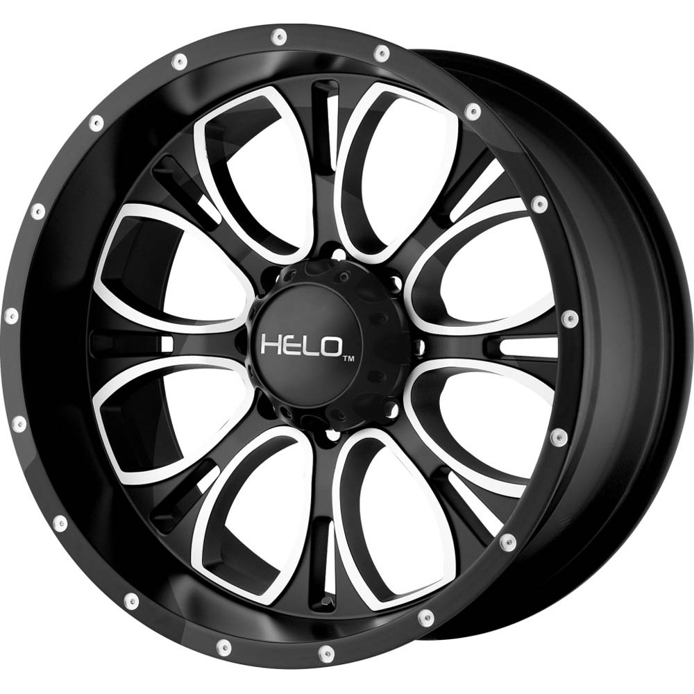 Helo HE879 Gloss Black Machined Wheel (17