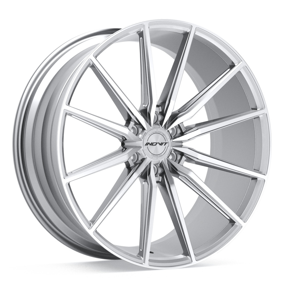 INOVIT Frixion6 Silver Machined Face Ball Cut Milled Satin Lacquer Wheel (24" x 10", +25 Offset, 6x139.7 Bolt Pattern, 106.3mm Hub) vzn119306