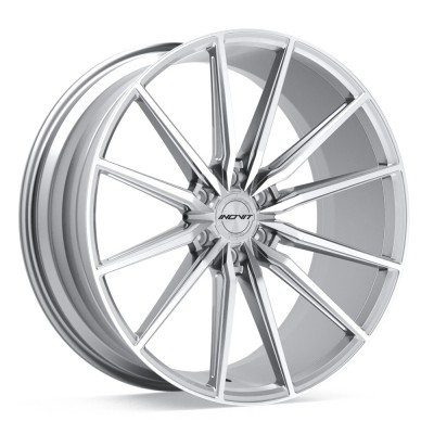 INOVIT Frixion6 Silver Machined Face Ball Cut Milled Satin Lacquer Wheel (24" x 10", +25  Offset, 6x135 Bolt Pattern, 87.1mm Hub) vzn119558