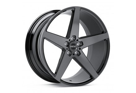 INOVIT Rotor Black Machined Face Ball Cut Milled Satin Dark Tint Wheel 22" x 9.0" | Dodge Charger (RWD) 2011-2023