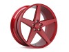 INOVIT Rotor Candy Red Machined Face Ball Cut Milled Gloss Candy Red Tint Wheel (20" x 10", +40  Offset, 5x114.3 Bolt Pattern, 73.1mm Hub) vzn119529