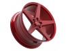 INOVIT Rotor Candy Red Machined Face Ball Cut Milled Gloss Candy Red Tint Wheel (20" x 10", +40  Offset, 5x114.3 Bolt Pattern, 73.1mm Hub) vzn119529