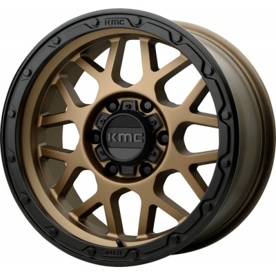 KMC KM535 GRENADE OFF-ROAD Matte Bronze Matte Black Lip Wheel (18