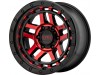 KMC KM540 RECON Gloss Black Machined With Red Tint Wheel (18