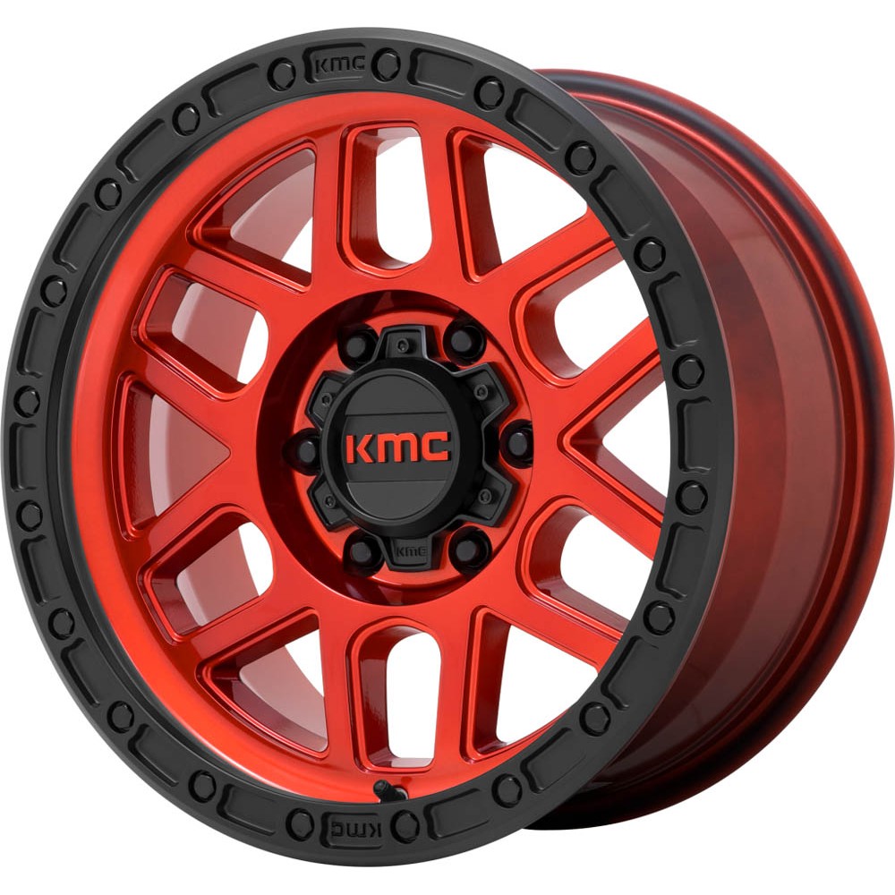 KMC KM544 MESA Candy Red With Black Lip Wheel (17