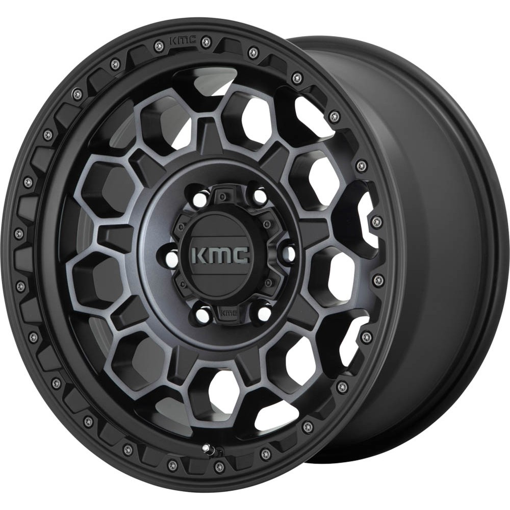 KMC KM545 TREK Satin Black With Gray Tint Wheel (17